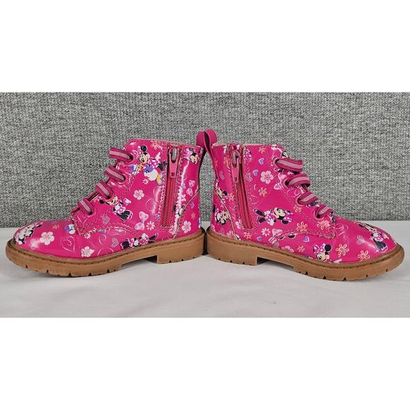 DISNEY JUNIOR GIRLS PINK MINNIE MOUSE BOOTS LACE-UP STYLE TODDLER SIZE 6 - Picture 10 of 10